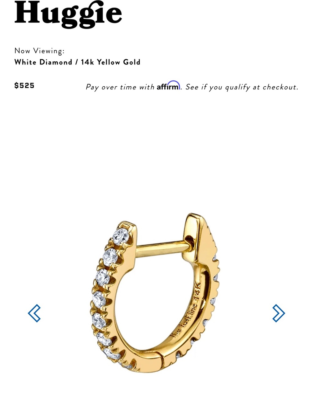 14k Yellow Gold Black Diamond Earrings from Last Line LA